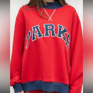 Parke Red and Blue Women's Sweater